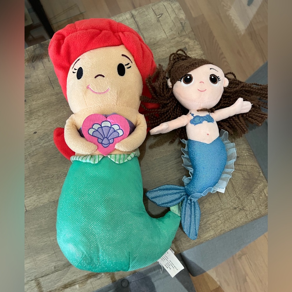 Disney Ariel and mermaid plush toys
